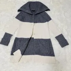 theory petiteストライプニットカーディガン フリーサイズ アイボリー