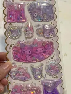【新品】サンリオ　マイメロディ・クロミ キラキラ　ウォーターインシール