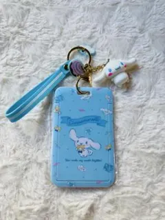 シナモロール パスケース カード ストラップ付き