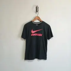 【人気配色】NIKE ナイキ ビッグスウッシュ Tシャツ 黒×ピンク M 古着