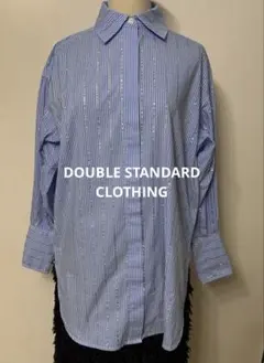 DOUBLE STANDARD CLOTHINGラインストンストライプシャツのサムネイル