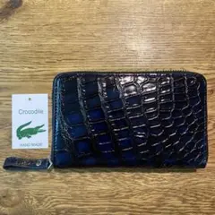 シャイニングクロコダイルラウンド財布　ブルーブラックのサムネイル