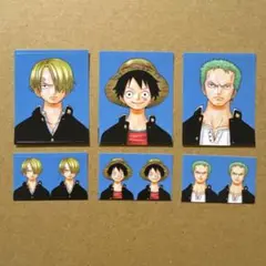 ワンピース サンジ ゾロ ルフィ 証明写真 顔写真風ステッカー 最強ジャンプ付録