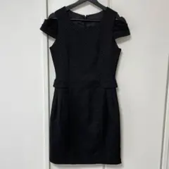 リリーブラウン　オープンショルダー　ミニワンピース　ジャガード