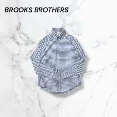 【Brooks Brothers】ボタンダウンシャツ刺繍ロゴギンガムチェック古着