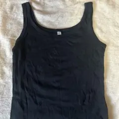 UNIQLO 黒 コットンタンクトップ
