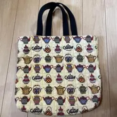 ハンドメイド　キルティングトートバッグ