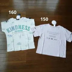 綿100％半袖Tシャツ 2枚セット 150 160