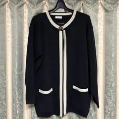 Vareuse ネイビー ボタン付きカーディガン M