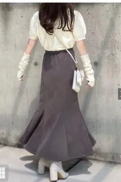 スエードマーメイドスカート　GRL dk930