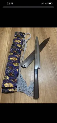 柳刃包丁 刺身包丁 鞘付きのサムネイル