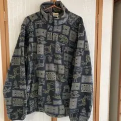 L.L.Bean総柄フリース、USA古着、ヴィンテージ、vintage