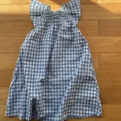ギンガムチェック ノースリーブワンピース 110