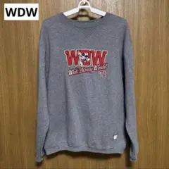 WDW ミッキーマウス スウェット トレーナー Lサイズ グレー ヴィンテージ