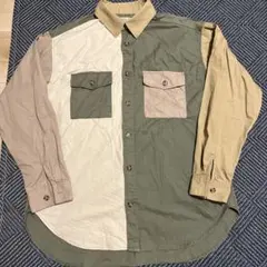 DOUBLE NAME パネルデザインシャツ