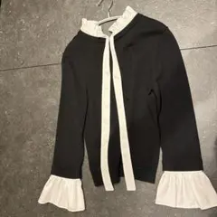 プルミエアロンディスモン トップス ベスト ジレ フリンジ ニット 白