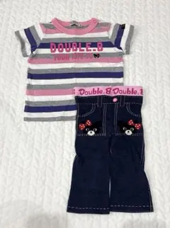 ミキハウス　ダブルビー　上下セット　80cm 90cm