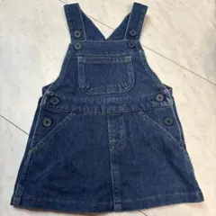 デニム　ジャンバースカート　80
