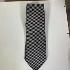 ダンヒル　ネイビーとホワイトのチェック柄 ネクタイ