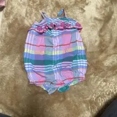 baby GAP チェック柄ロンパース 3-6ヶ月