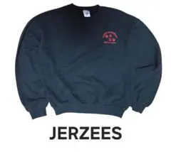 JERZEES ジャージーズ スウェット 刺繍ロゴ ブラック 古着 肉球