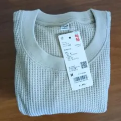 ユニクロ　ワッフルクルーネックTシャツ　Mサイズ