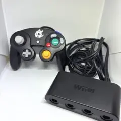 ゲームキューブ コントローラー スマブラブラック(2014年) + 接続タップ