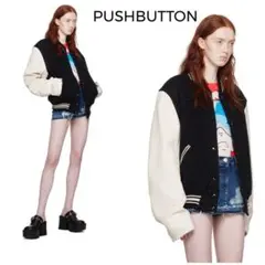 PUSHBUTTON 23FW カウレザー スタジャン ジャケット Mのサムネイル