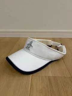 ペンギン刺繍 ホワイト ネイビー バイザーのサムネイル