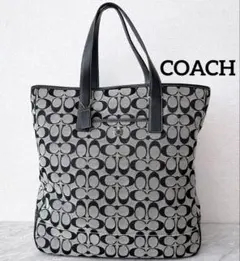 【最終値下げ】COACH コーチ シグネチャー トート A4可 大容量◎ 美品