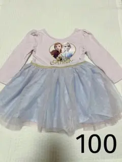 H&M トップス チュール　長袖　ディズニー　アナ雪ワンピース　2-4y 100