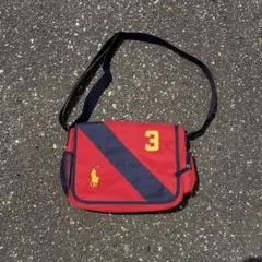 Ralph Lauren ショルダーバッグ　赤×紺 BIG POLOのサムネイル