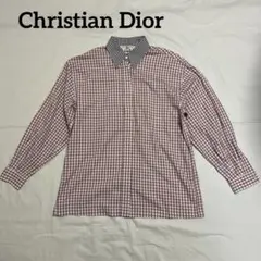 Christian Dior (クリスチャンディオール)チェック柄長袖シャツ M