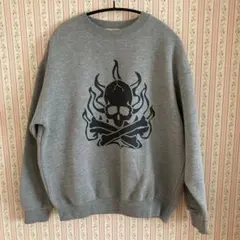 スカルプリント⭐︎ドクロ⭐︎骸骨⭐︎裏起毛トレーナー