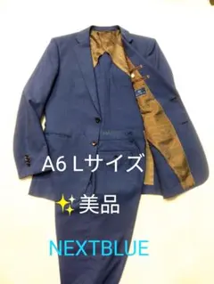 極美品 NEXTBLUE ネイビーブルー ビジネススーツ A6 Lサイズ