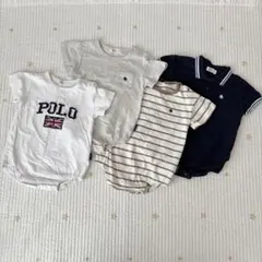 POLO 80cm ロンパース 半袖 まとめ売り ベビー 男の子 女の子 4点