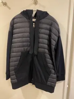 モンクレール　フード付きダウンジャケット ネイビー