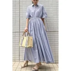 スナイデル　Sustainableバックスリットシャツワンピース