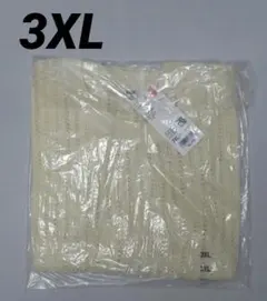 メッシュクルーネックショートセーター/ノースリーブ　ユニクロ　オフホワイト3XL