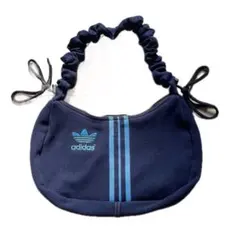 adidas ネイビー ストライプ ショルダーバッグ　再構築　リメイク