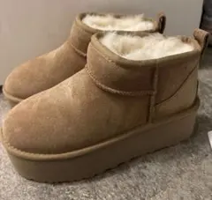 UGG ムートンブーツ 厚底ムートンブーツ 厚底 アグ ショートブーツ　23cm