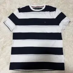 TOMMY HILFIGER ネイビー ホワイト ストライプ Tシャツ