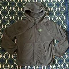 Nike フリース フード付きパーカー グレー　メンズSサイズ　刺繍ロゴ