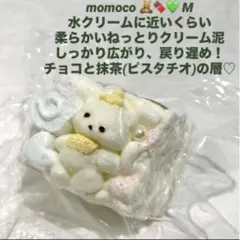 momoco くま ケーキ M クリーム泥 チョコ 抹茶 ピスタチオ スクイーズ