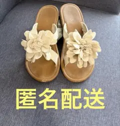 Riiija フラワーモチーフ サンダル アイボリー LLサイズのサムネイル