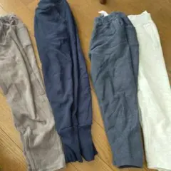 無印　110 裏起毛　ボトムス　セット