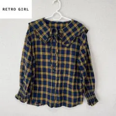 RETRO GIRL フリル襟チェック