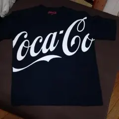 Coca-Cola ロゴプリント ビックTシャツ Ｌ黒、カジュアル、ダンス