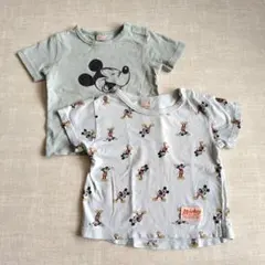 petit main＊プティマイン　ミッキーマウス Tシャツ 2枚セット 90のサムネイル