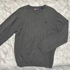 CHAPS XL グレー クルーネックセーター